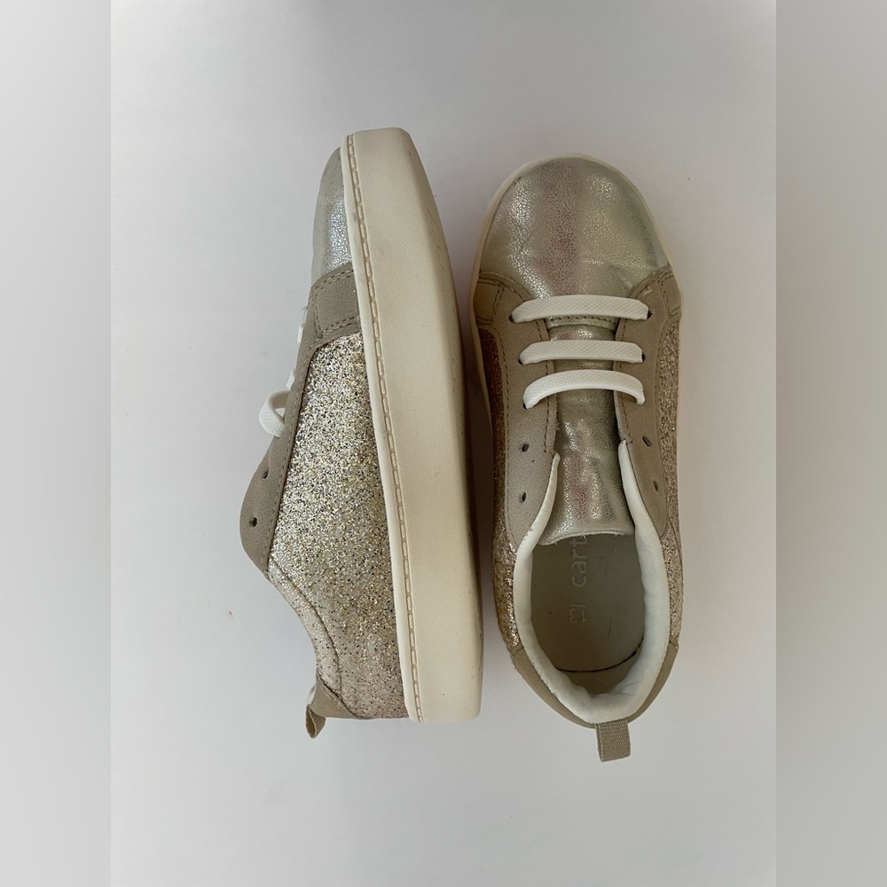 Carters Gold Glitter Slip On Shoes - Picture 3 of 3